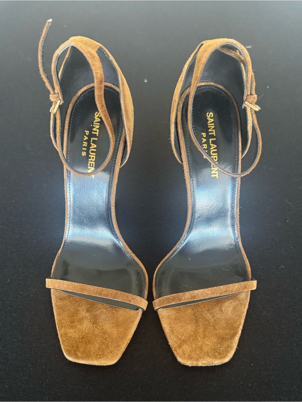 Saint Laurent Women's Opyum Suede Sandal Heels - Picture 6 of 15